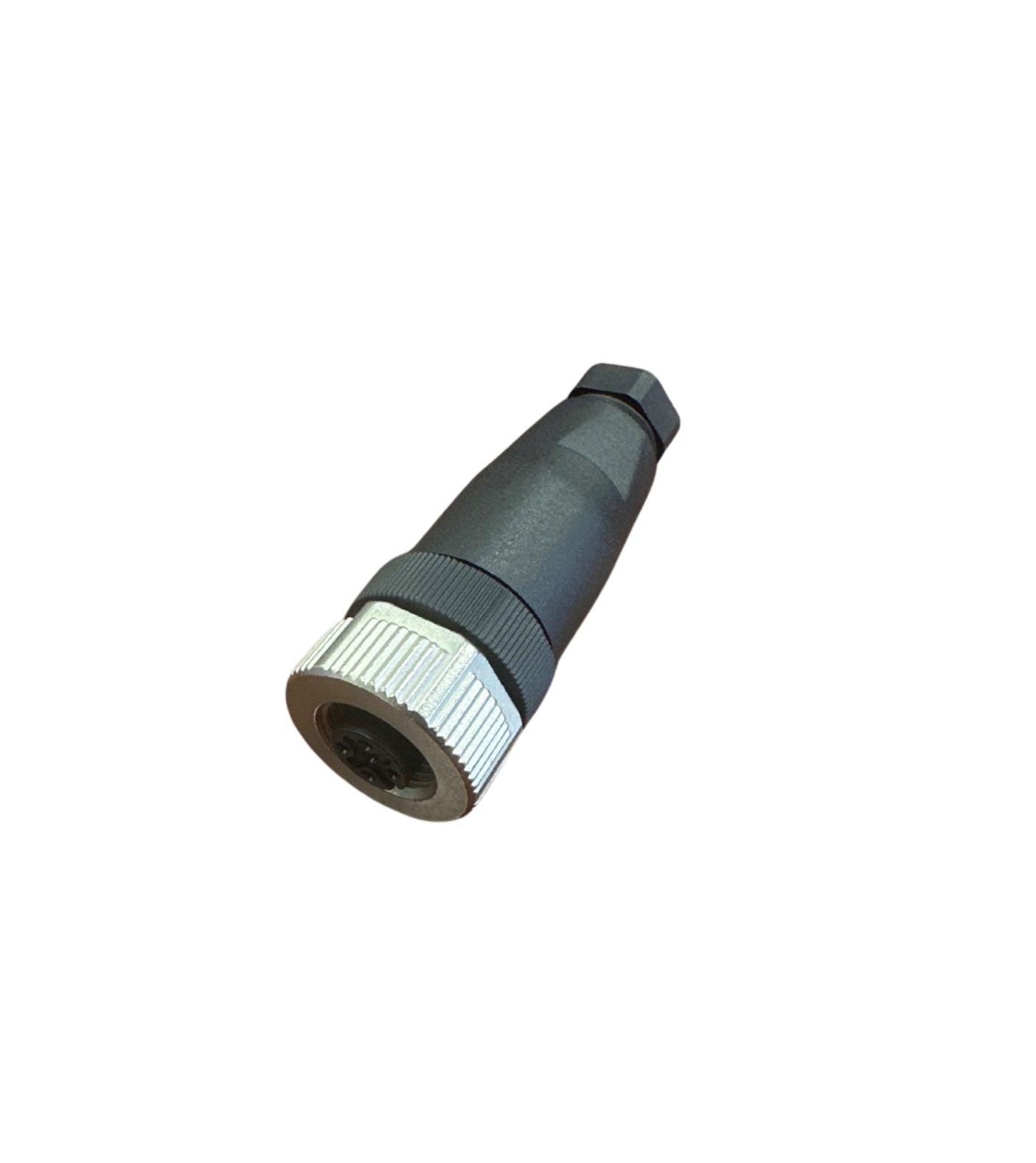 M12, A-buckle, 4-pin female straight, PG7 screw crimping