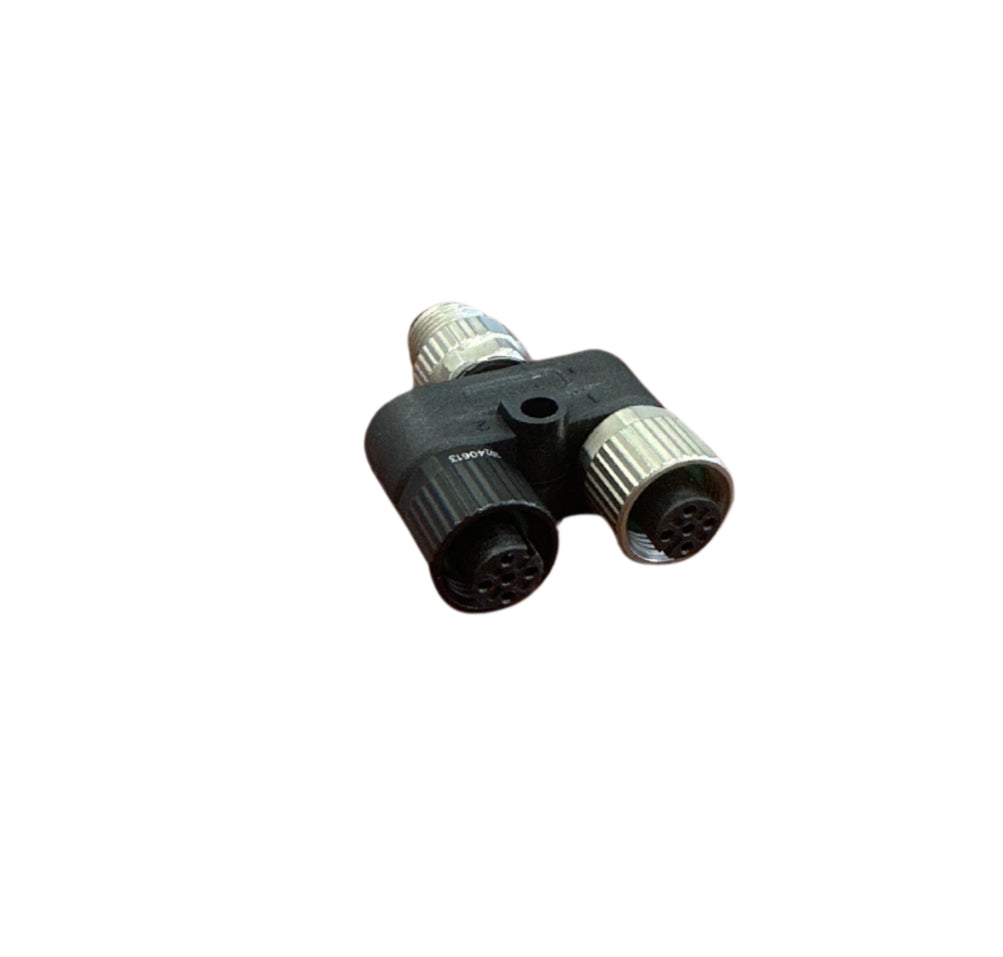 M12/2M12, 4-pin, Y-type (1 male to 2 female)