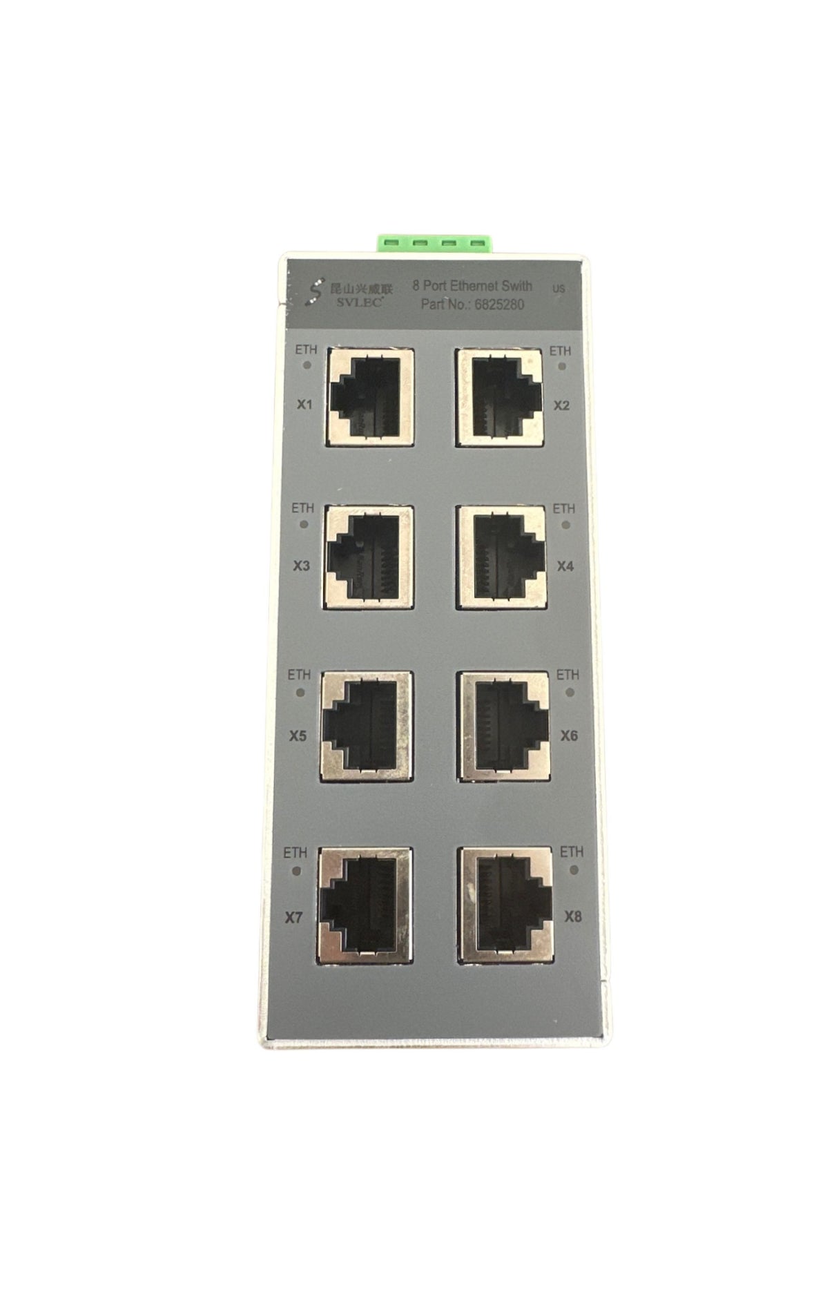 Ethernet IP20, 8-port switch, 8XRJ45, with LED light