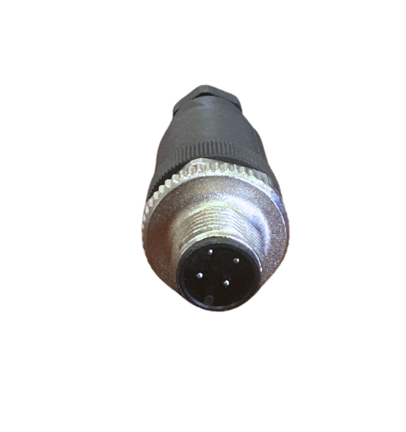 M12, A-buckle, 4-pin male, straight, PG7, screw crimp