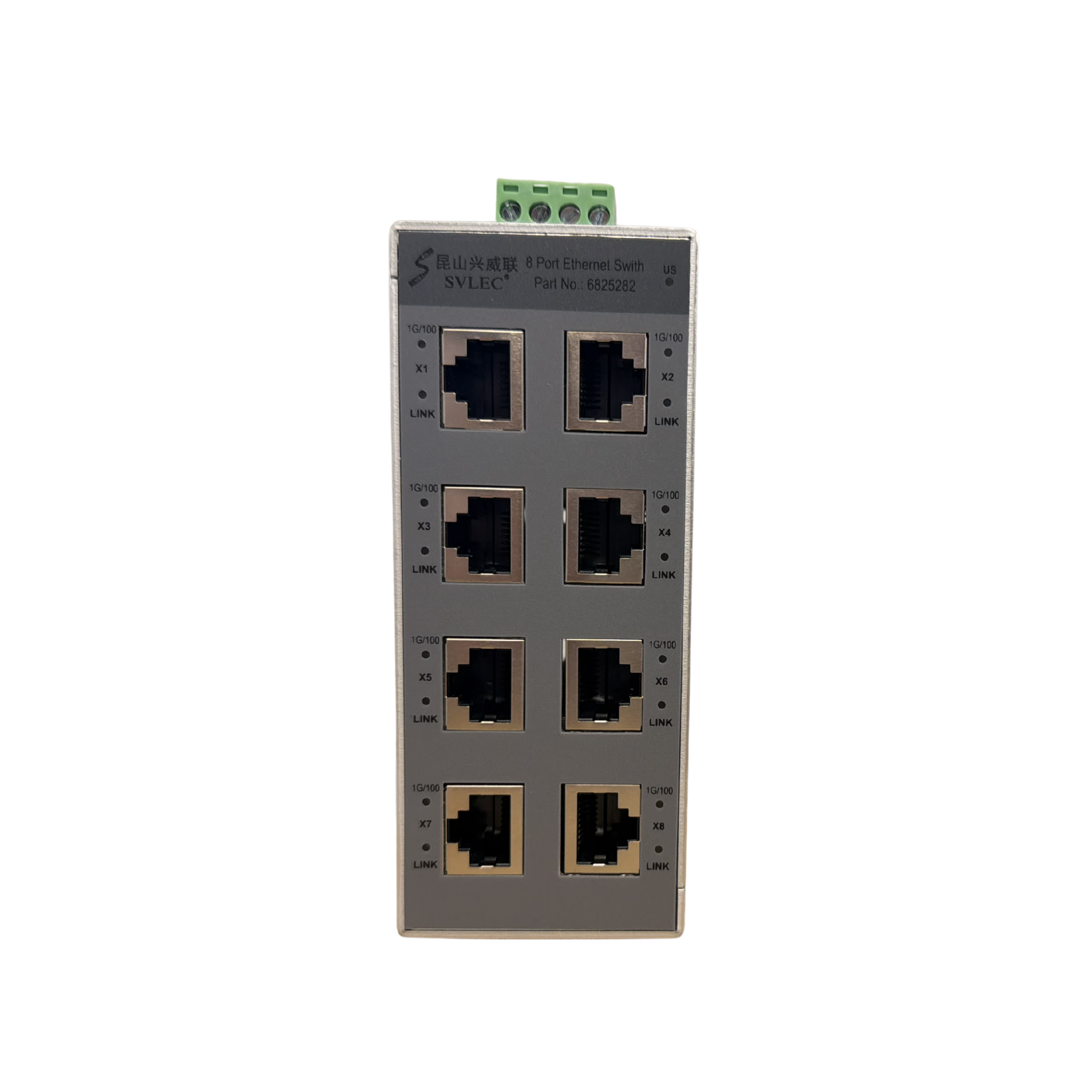 1000Mbps Ethernet IP20, 8-port switch, 8XRJ45, with LED light