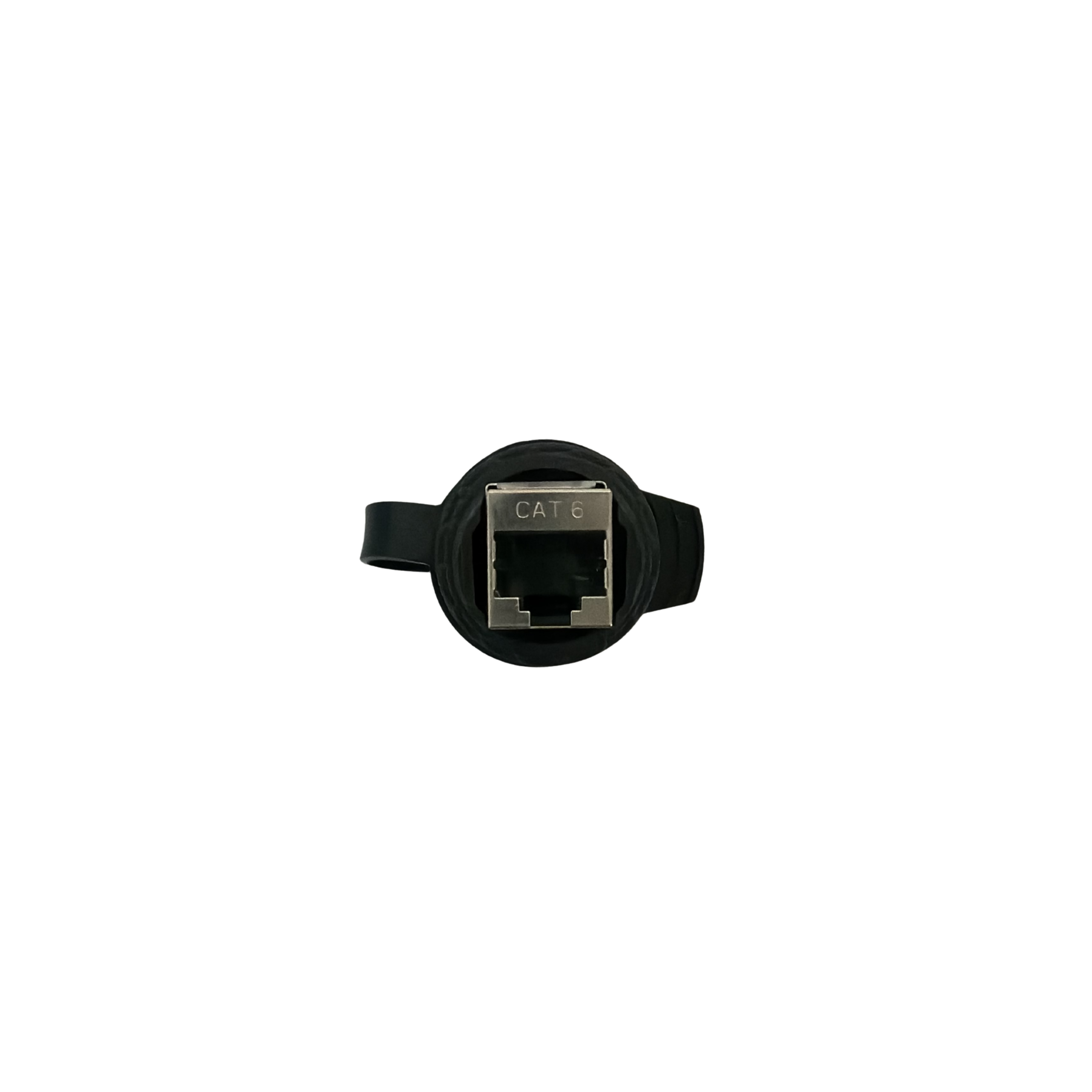 RJ45 Straight-Through Dual Network Port Socket Dual-Head CAT6A with Protective Cover