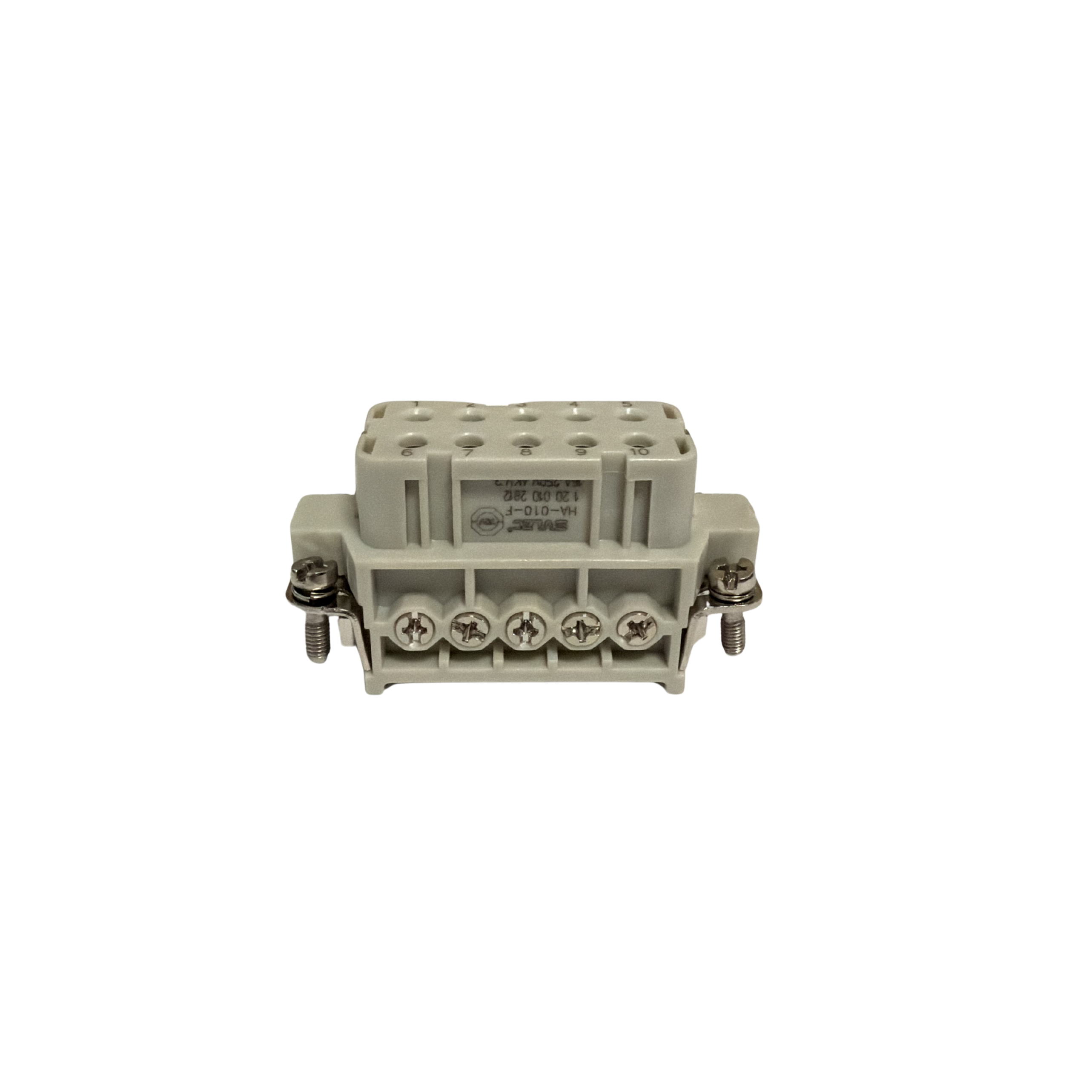 HA, 10-pin, male, screw crimp