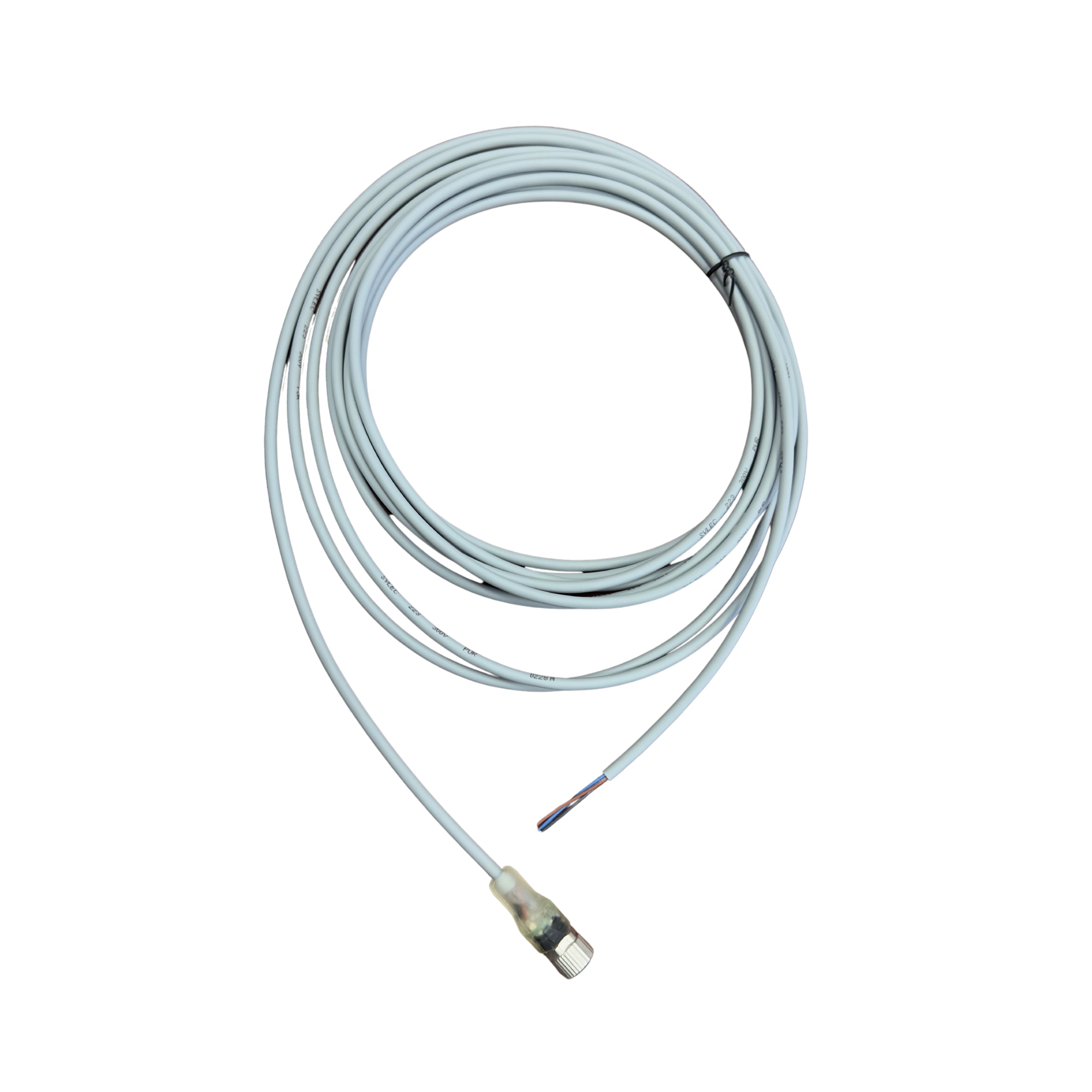 M12 ROUND PLUG CONNECTOR Female Straight 4 Pins With 2 Lights