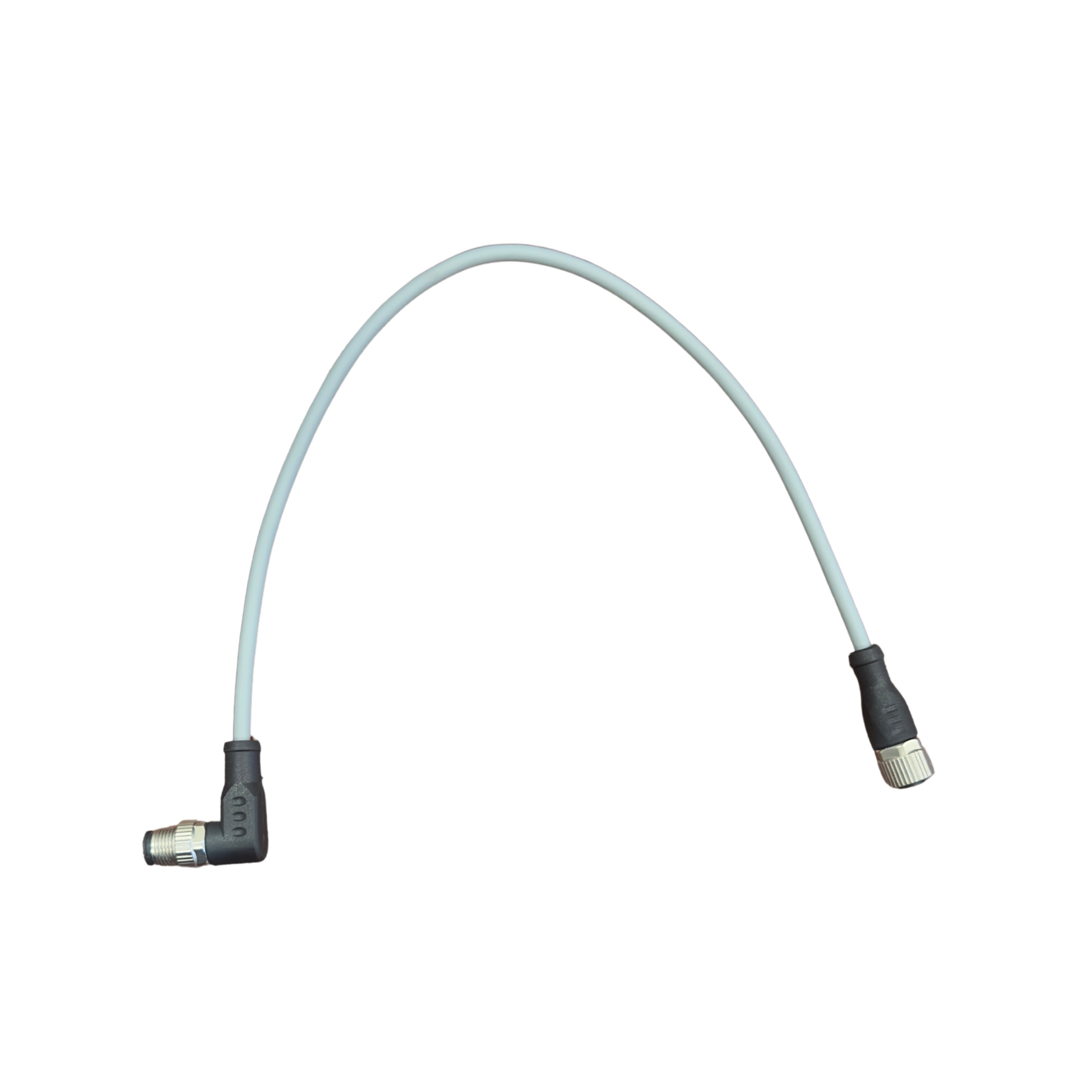 Male M12 90°- Female M12 Straight Connection cable 4 Pins No Light