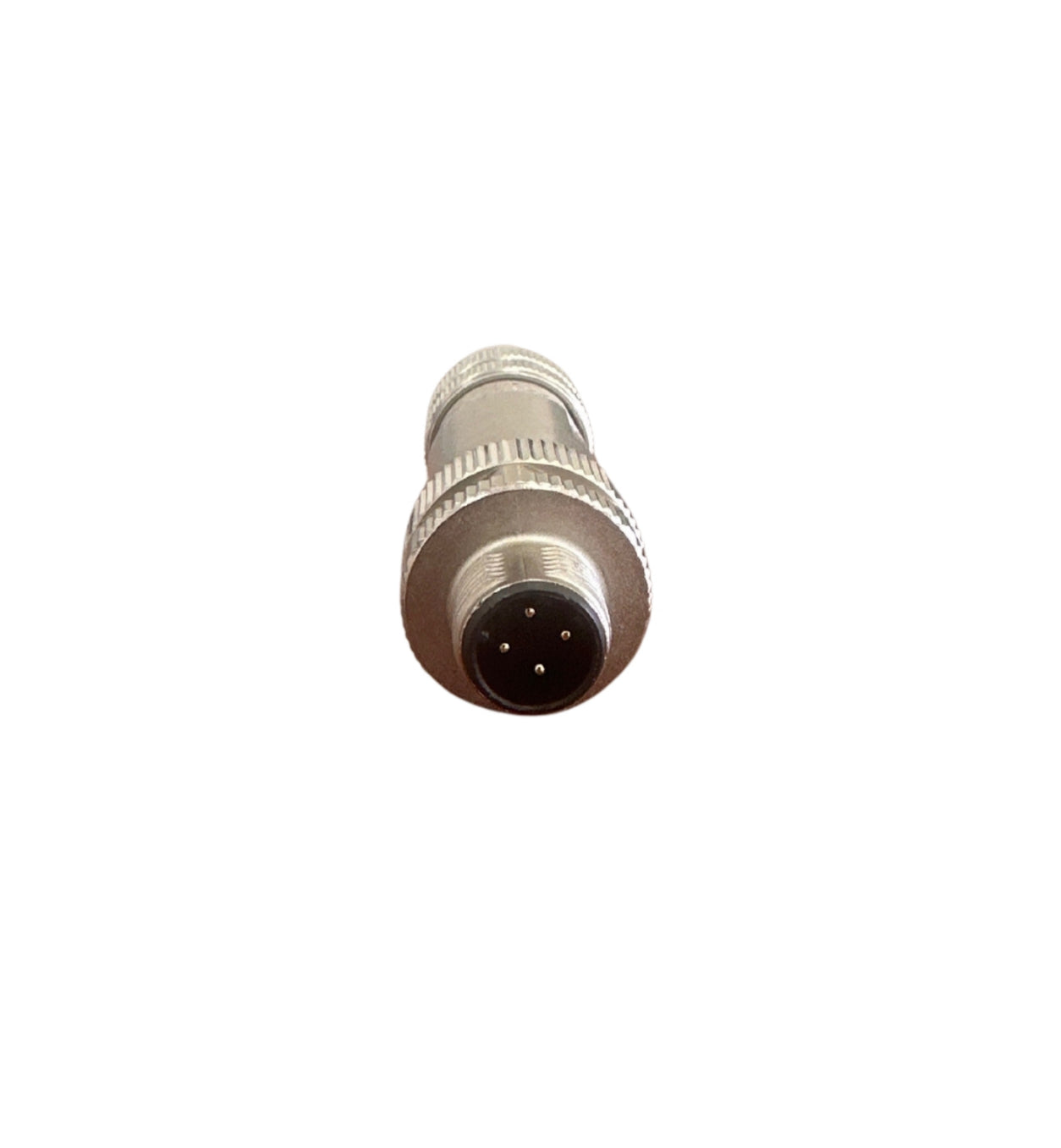M12, D buckle 4-pin male, straight, PG7, screw crimping, shielding