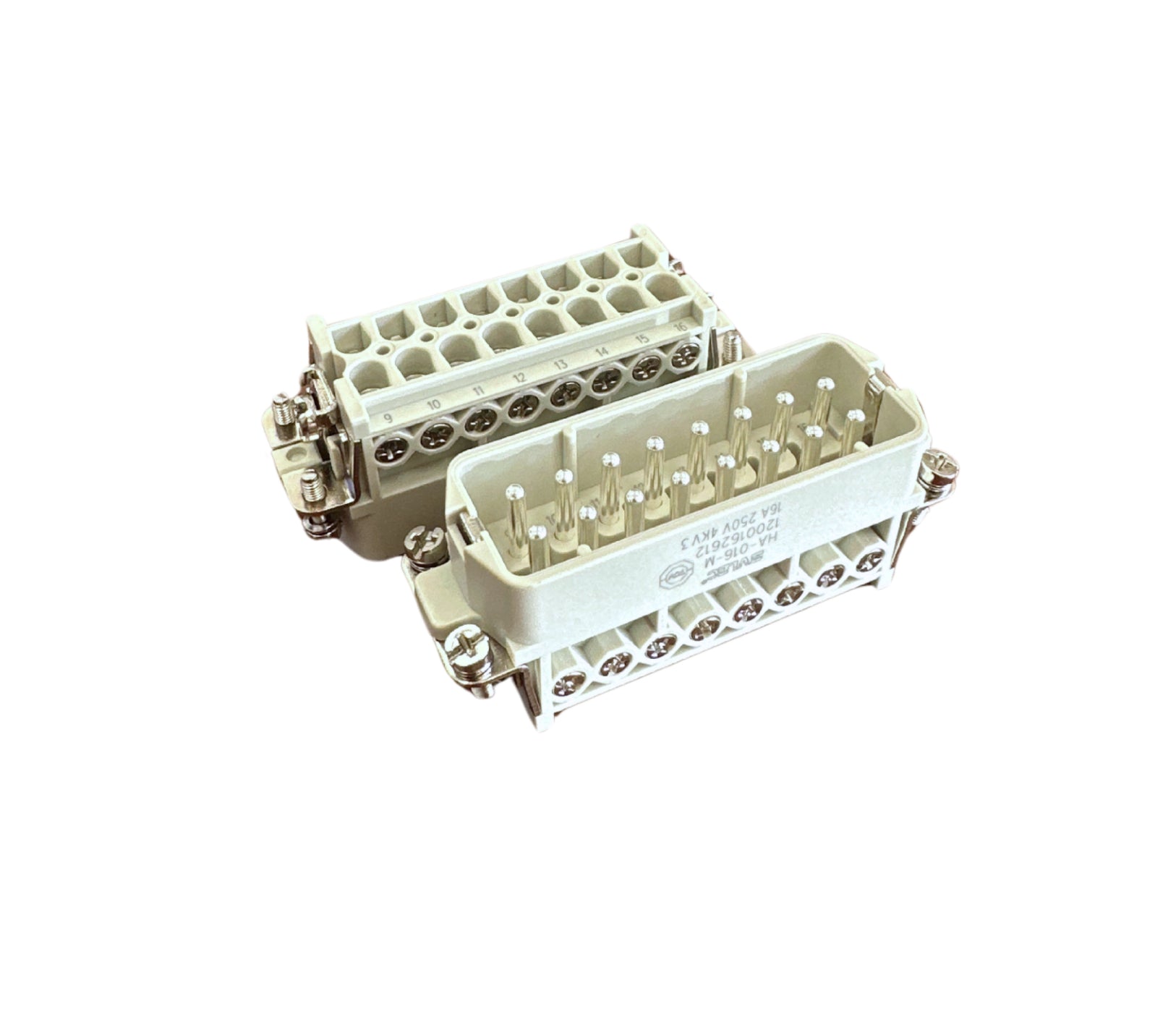 HA, 16-pin, male, screw crimp
