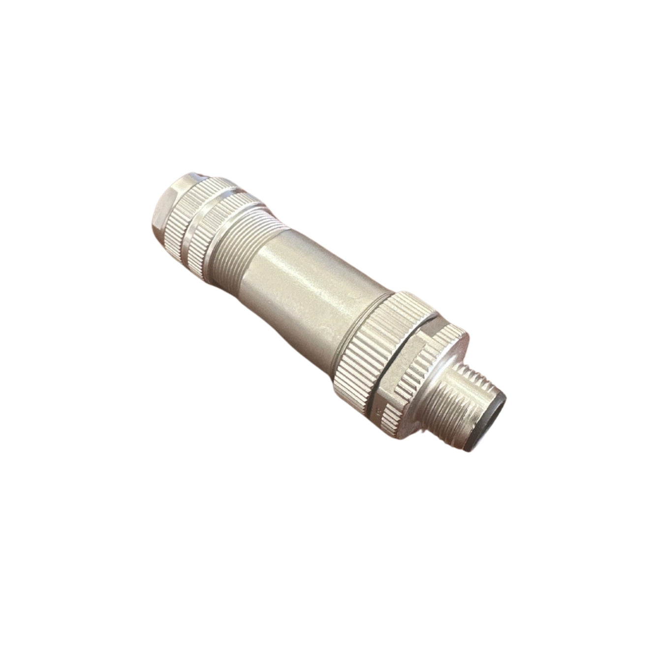 M12, D buckle 4-pin male, straight, PG7, screw crimping, shielding