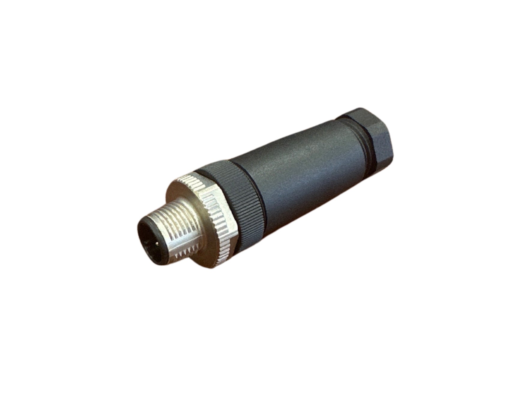 M12, D buckle 4-pin male, straight, PG9, screw crimping