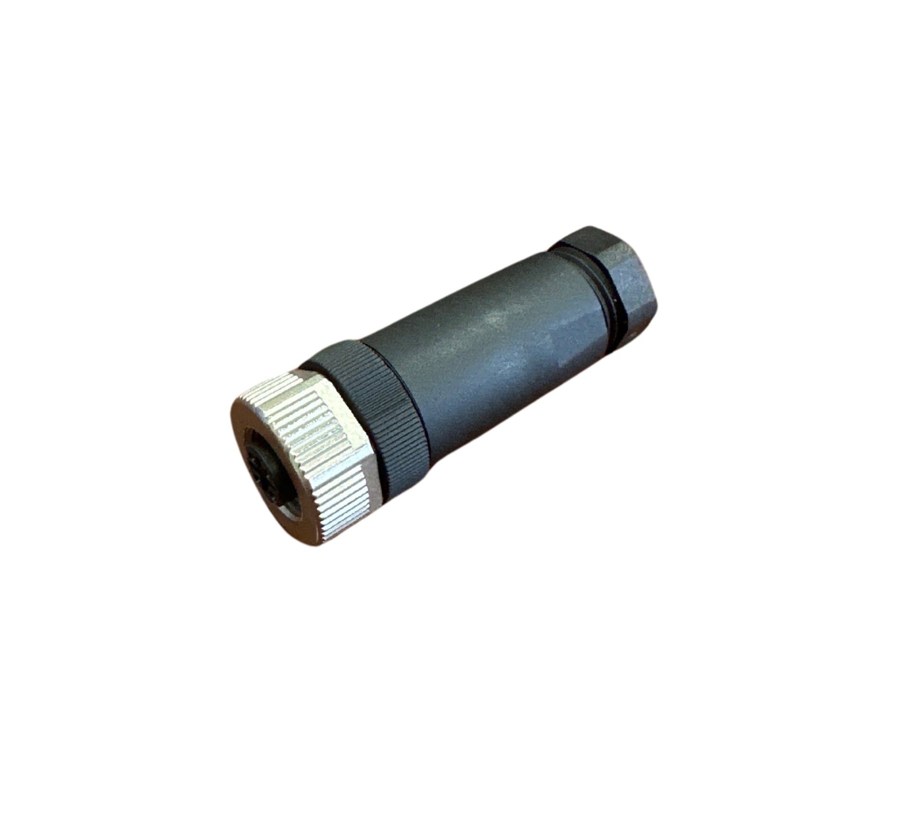 M12, D buckle 4-pin female, straight, PG9, screw crimping