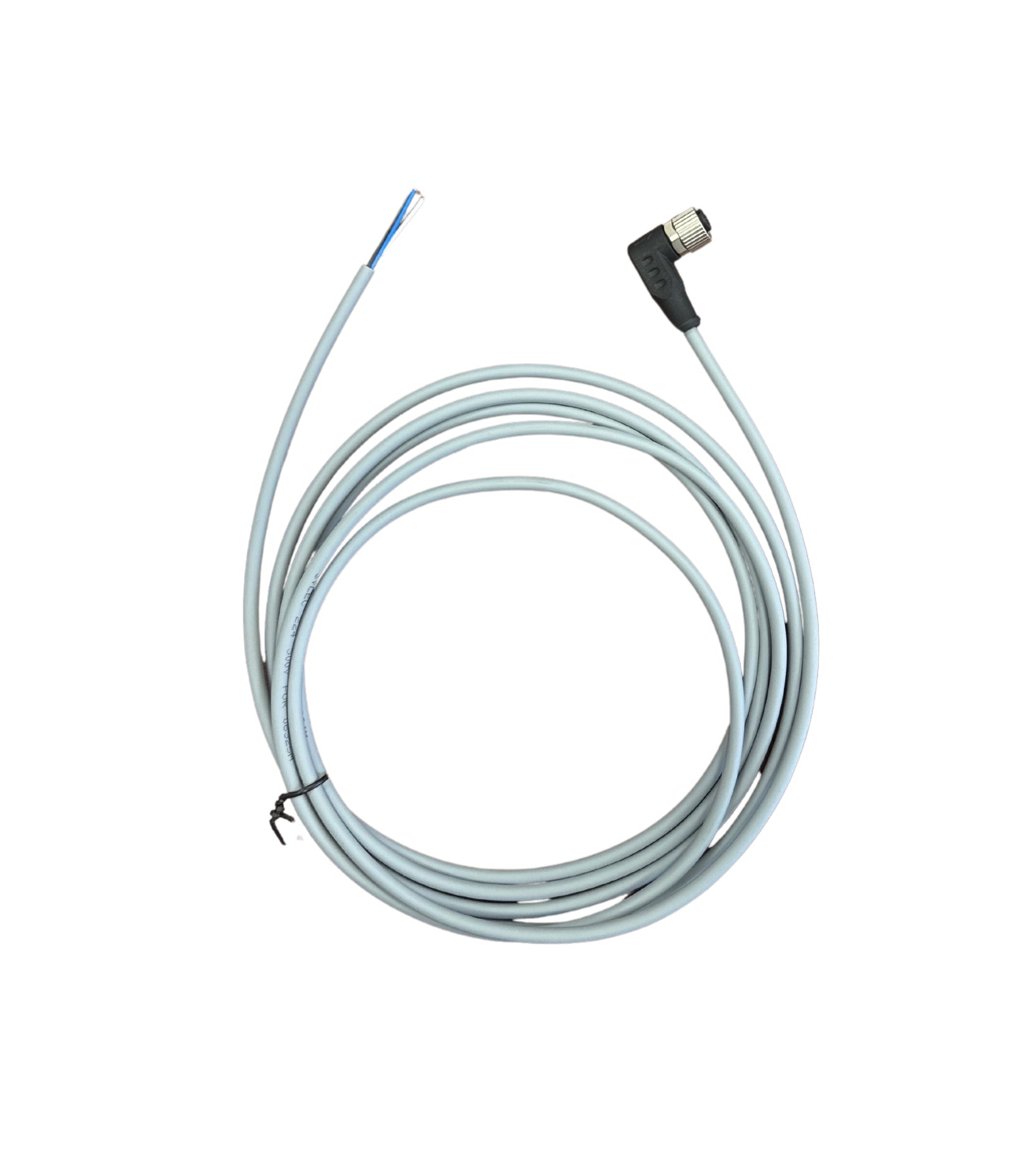 M12, 4Pins Female 90° cable with open ended wires 3m, no light A-Code