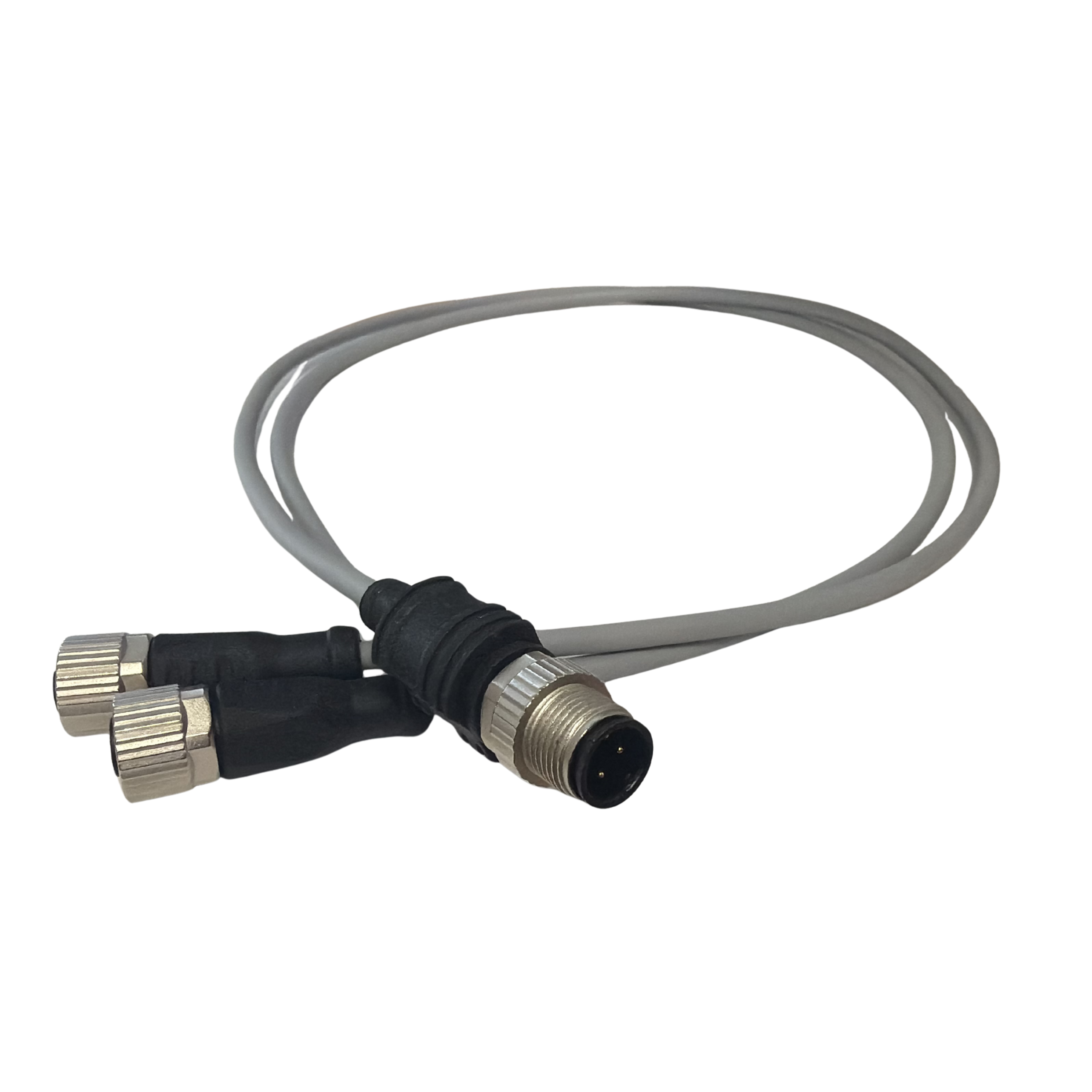 SCAC-M12Y-MS-4P-0.3-M12-FS-PUR-GY