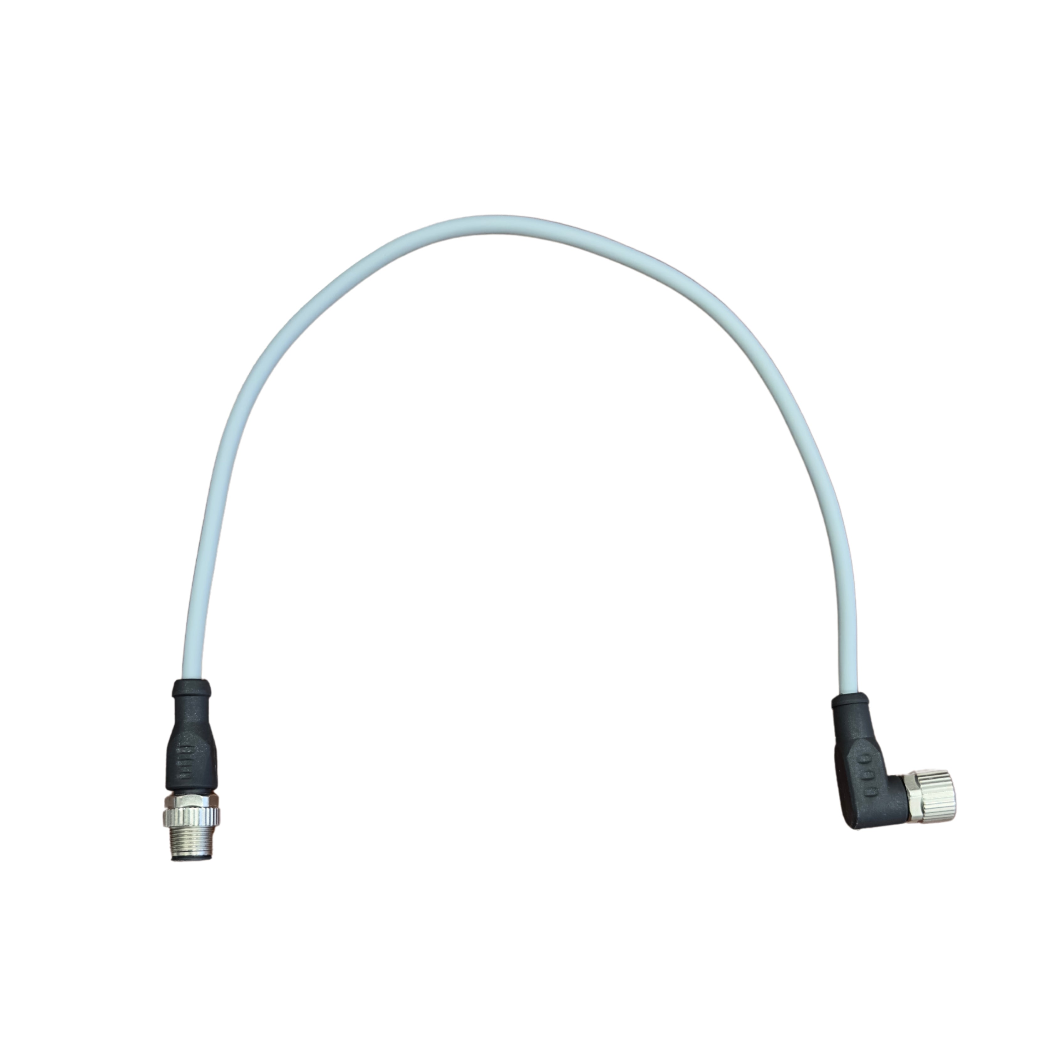 Male M12 Straight- Female M12 90° Connection cable  4 Pins No Light