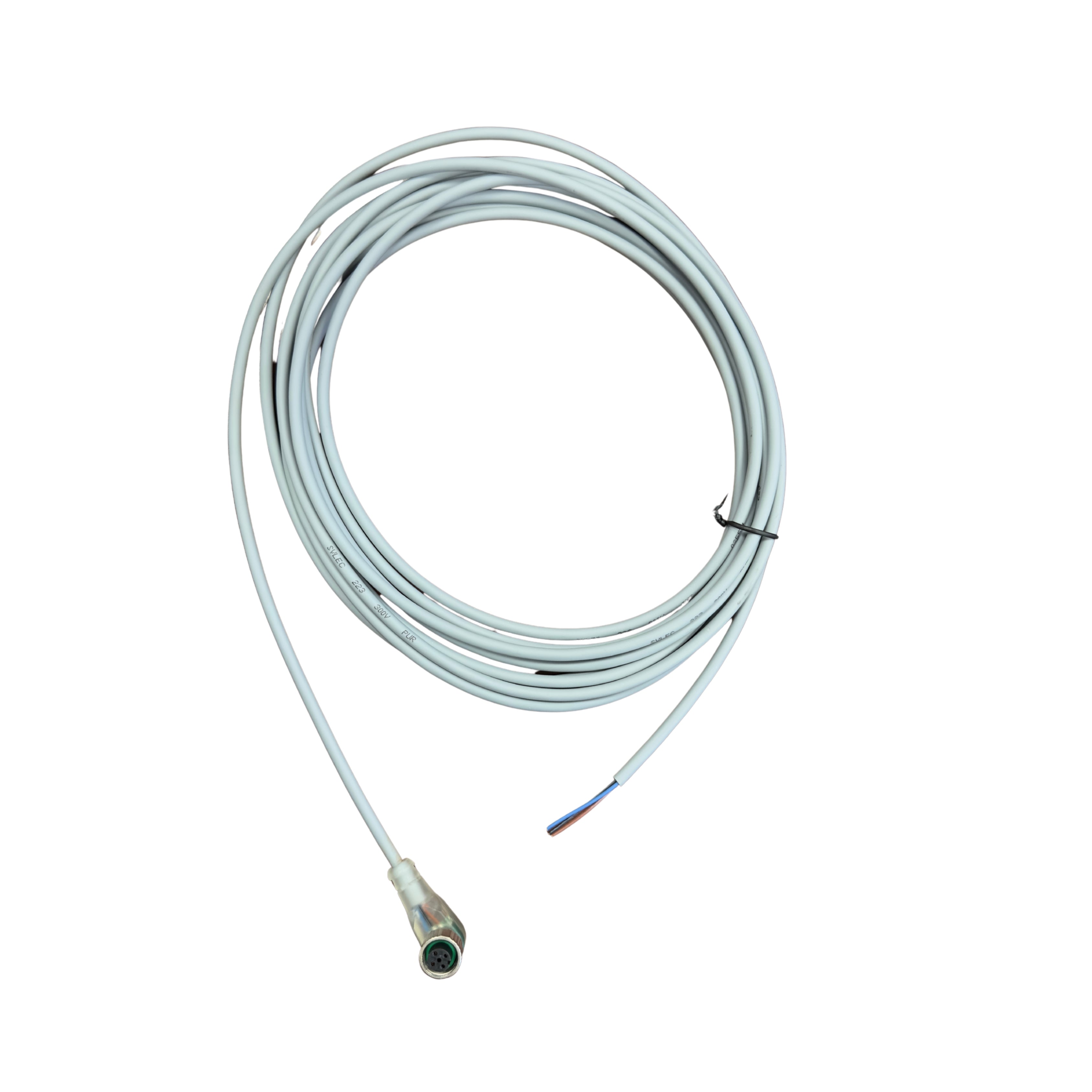 M12 ROUND PLUG CONNECTOR Female 90° 4 Pins With 2 Lights